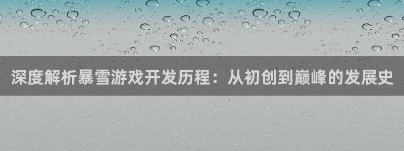 沐鸣注册开户：深度解析暴雪游戏开发历程：