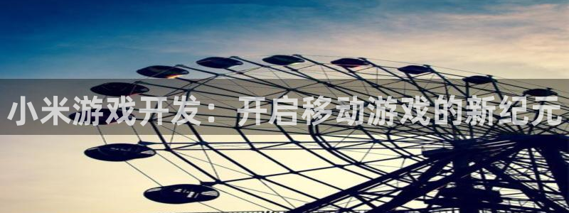 沐鸣平台代理注册多少钱一年啊：小米游戏开
