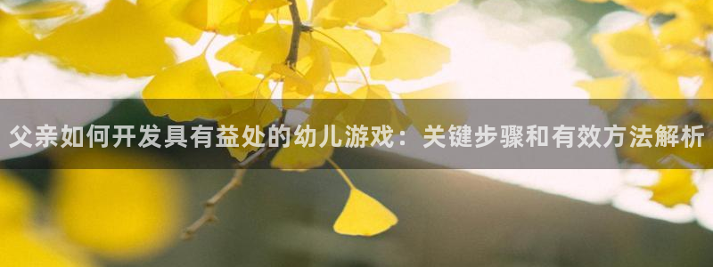 沐鸣平台矩58847：父亲如何开发具有益