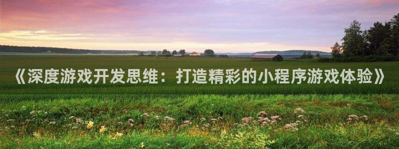 沐鸣平台登录：《深度游戏开发思维：打造精